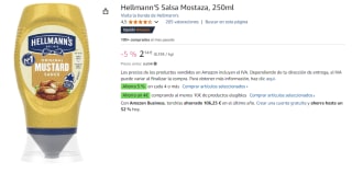5 Botes de Mostaza Hellmann's sin gluten envase 250 ml. por 66.13€