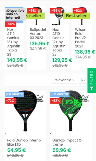 Navidad con Ofertas de Padel.