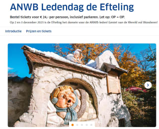 Met 50% korting naar de ANWB Ledendag Efteling