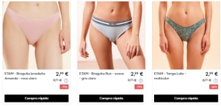 Descuentazos en la marca Etam precios de locura desde solo 1,50€