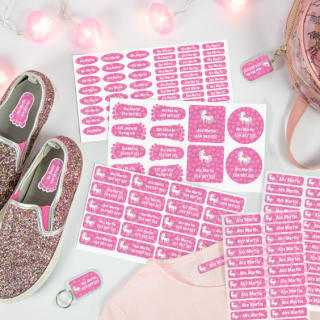 142 etiquetas personalizadas para ropa, material, mochilas y zapatos + envio gratis por 17,95€