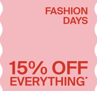 15% kassakorting op alles bij Sacha