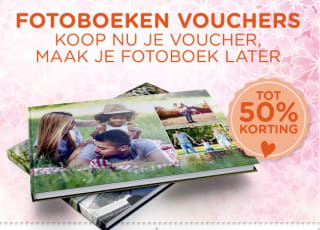 Tot 50% korting op fotoboeken voucher bij Smartphoto