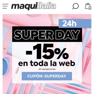 -15% en toda la Web de Maquillalia.