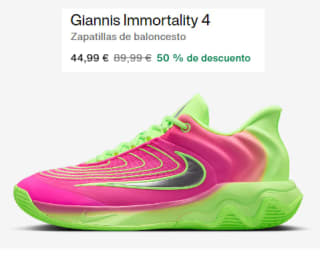 Zapatillas de Basket Nike Giannis Immortality 4 por 44.99€