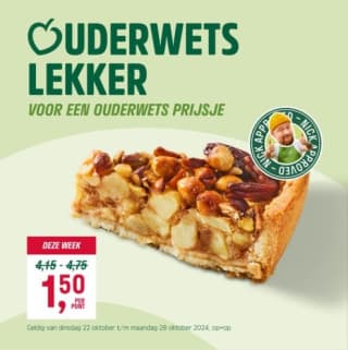Punt Appelnotentaart voor €1,50 bij La Place