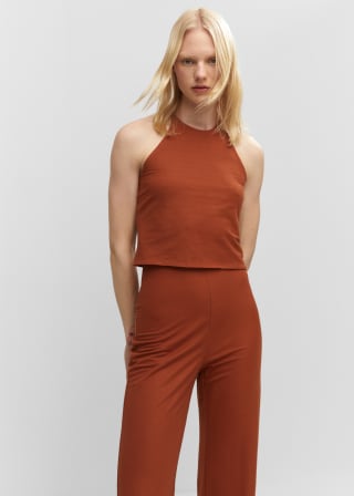 Top punto cuello halter para Mujer por 1.99€