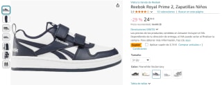 Zapatillas Reebok Royal Prime 2 niños por 21,21€