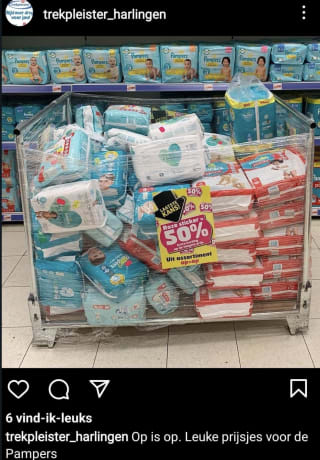 Op=op actie: 50% korting op pampers bij Trekpleister