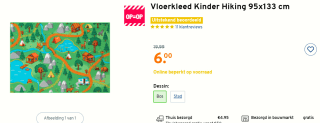 Vloerkleed Kinder Big City of Hiking 95x133 cm voor €6 bij de Gamma