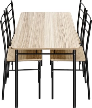 Casaria Eetkamerset Leo - 1x Eettafel 4x Stoel voor €104,95 bij Bol.com