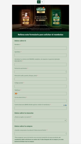 Reembolso de Última