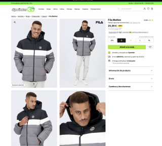 Parka Capucha Fila Matteo Hombre por solo 24,99€