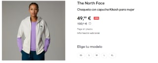 Chaqueta con capucha The North Face Kikash para mujer por 49.99€