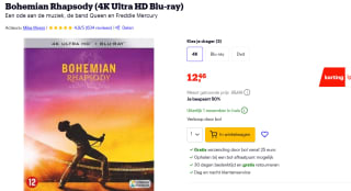 Bohemian Rhapsody (4K Ultra HD) (+ Blu-ray 2D) voor €12,46 bij Bol
