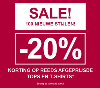 20% extra korting op tops en T-shirts uit de sale bij Takko Fashion
