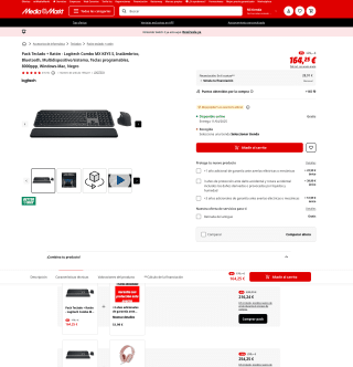 Logitech MX KEYS S + MX Máster 3S Combo por solo 164,25€