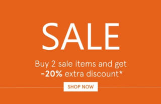 20% extra korting bij aankoop van 2 sale items bij Sandwich