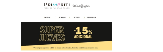 Superjueves con 15% descuento en marcas seleccionadas