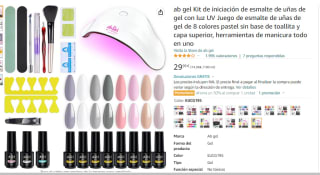 Set completo para esmalte de uñas de gel con luz UV por 14.99€