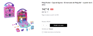 Polly Pocket Pollyville Mercado por 14.99€
