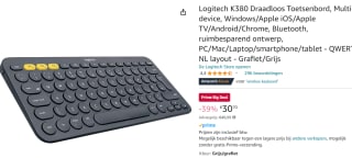Logitech K380 Draadloos Toetsenbord voor €30 bij Amazon
