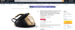 Philips Domestic Appliances PerfectCare Série 8000 PSG8140/80 Centrale Vapeur à 329,99€