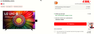 LG 70UR80006LJ (2023) 4K voor €588 bij de mediamarkt