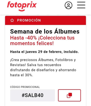 -40% de Descuento en Fotos desde Fotoprix.