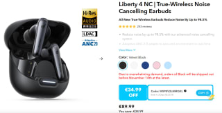 Soundcore Liberty 4 NC oordopjes voor €55 bij Soundcore