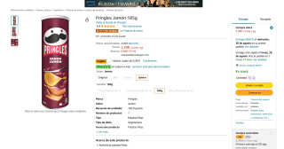 Pringles Jamón 185g por solo 1,56€