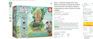 Marca Educa Borras Juego De Mesa Interactivo 3D Dream Gardens 2 In 1 Casa Del Árbol por 7,77€
