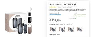 Aqara Smart Lock U200 Kit - Zwart voor €224,95 bij Hashop