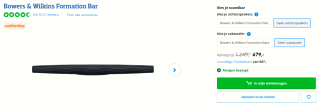 Bowers & Wilkins Formation Soundbar voor €679 bij Coolblue