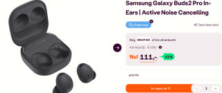 Samsung Galaxy Buds 2 Pro Zwart voor €111 bij Ibood