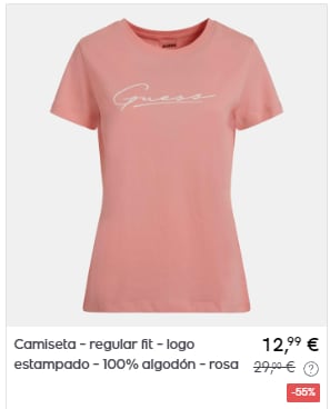 GUESS - Camisetas mujer por 12,99€