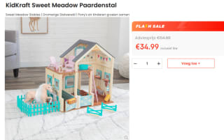 KidKraft Sweet Meadow Horse Stable poppenhuis voor €34,99 bij Ochama