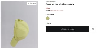 Gorra técnica ultraligera Dash and Stars por 3.99€