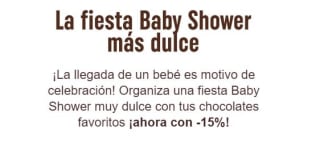 -15% en sección fiesta Baby Shower desde Lacasa
