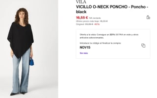 Poncho de Mujer VILA VICILLO O-NECK por 12.91€