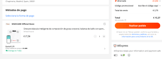 Báscula Sinocare inteligente de composición a solo 15,37€