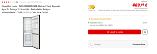 Frigorífico combi - CHIQ FBM228NE4DE, No Frost Total, Deposito Agua 2L, Entrega En Domicilio + Retirada Del Antiguo, Independiente, 170,00 cm, 231L por 409.99€