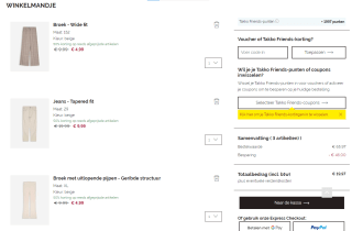 50% extra kassakorting bij 3 sale-artikelen bij Takko Fashion