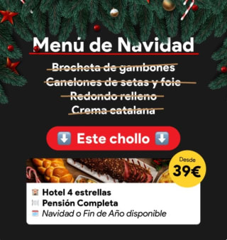 Chollazo Navideño Lloret de Mar Pensión Completa + Menú Navidad o Fin de Año desde 39€ por persona.