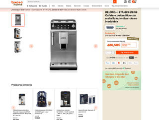 DELONGHI ETAM29.510 SB Cafetera automática con molinillo Autentica Acero inoxidable por 486,50€