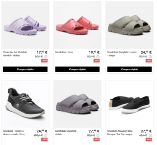 Ofertas hasta 75% descuento Timberland moda para todos calzado y ropa