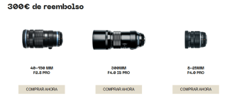 Reembolsos hasta 600€ en tu compra Olympus Black Friday