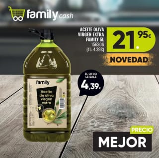 Aceite Oliva VIRGEN EXTRA 5L Family por solo 21,95€