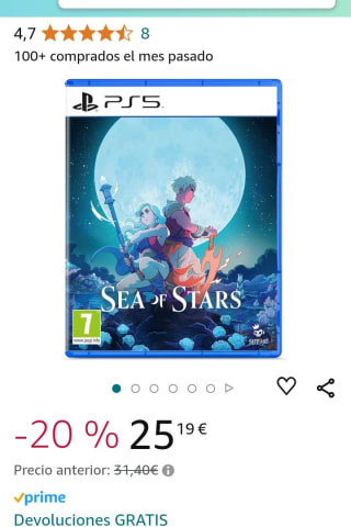 Sea of Stars PlayStation 5 por 25,19€.