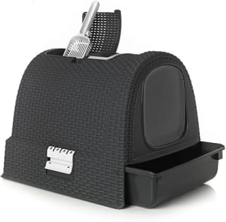 CURVER Arenero para gatos, bandeja sanitaria cerrada, compartimento inferior extraíble por 38,99€